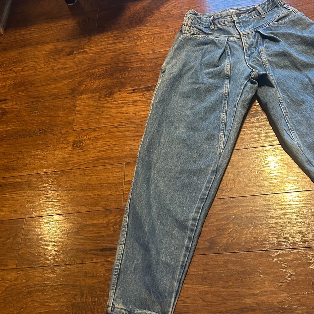 Rare Vintage Guess Jean Sz 28 Med Wash High Rise Tapered Leg Jeans USA - Picture 5 of 10